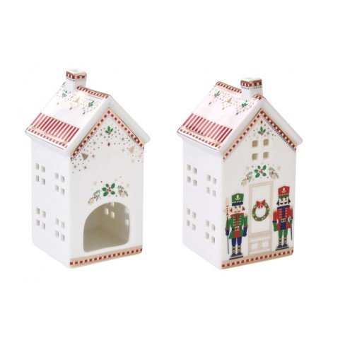 Свещник за чаена свещ къща 6.5х14.5см Nutcracker